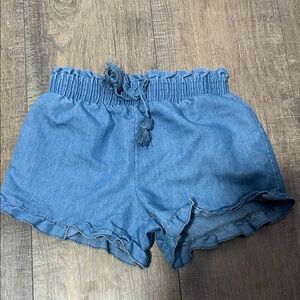 btween Elastic Waist Blue Denim Shorts
